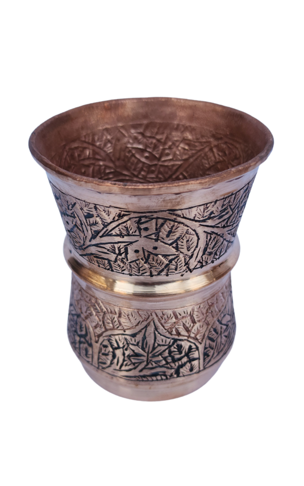 Royal Kashmiri Copper Short Glass – A Timeless Blend of Artistry & Tradition
