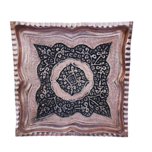 Royal Kashmiri Copper Square Serving Plate – A Fusion of Tradition & Elegance