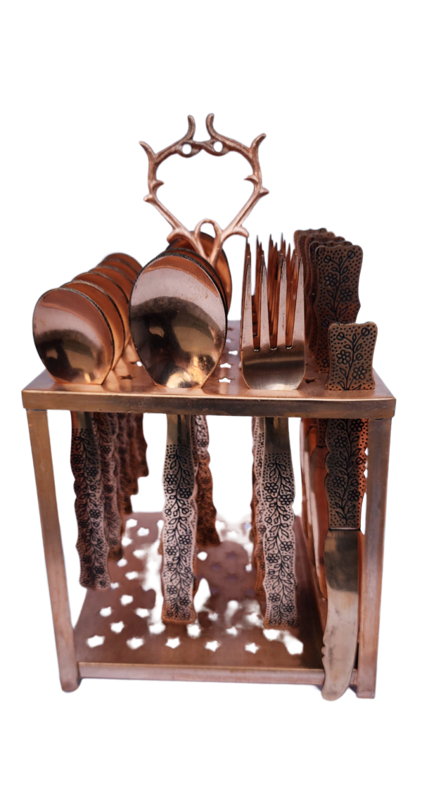 Royal Kashmiri Copper Cutlery Set – A Fusion of Elegance & Tradition