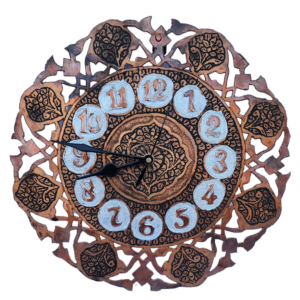 Royal Kashmiri Copper Wall Clock – A Statement of Art & Tradition
